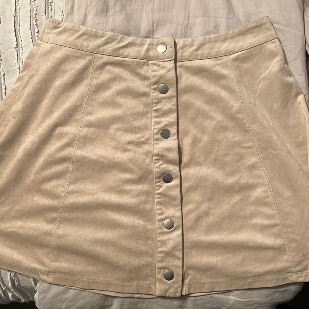 Suede skater skirt